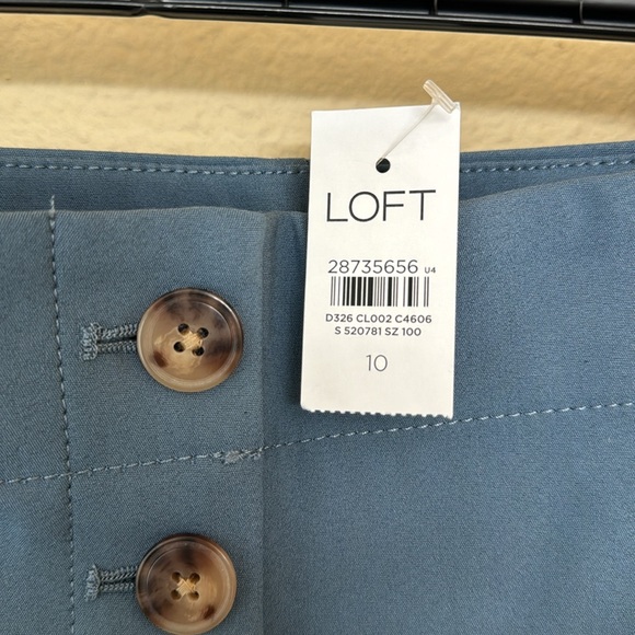 Blue high waisted, wide leg Loft pants - Picture 3 of 4
